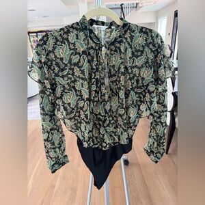 Zara Floral Body Suit, Size S